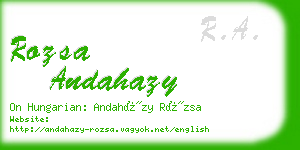 rozsa andahazy business card